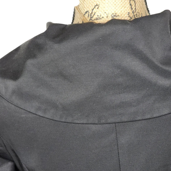 Vertigo Paris Womens Knee-length Trench Coat Size Small Black Accent Buttons - Picture 6 of 12